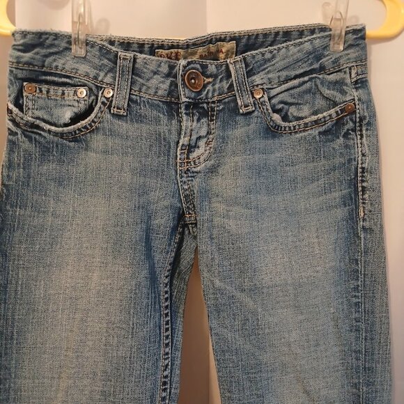 BKE Jeans The Buckle sz 24 Sabrina Slim Boot Designer Denim Dark wash (28x29.5) - Picture 6 of 10